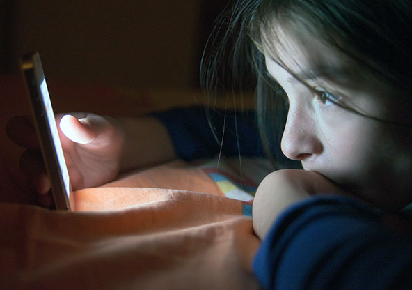 Teenager on phone